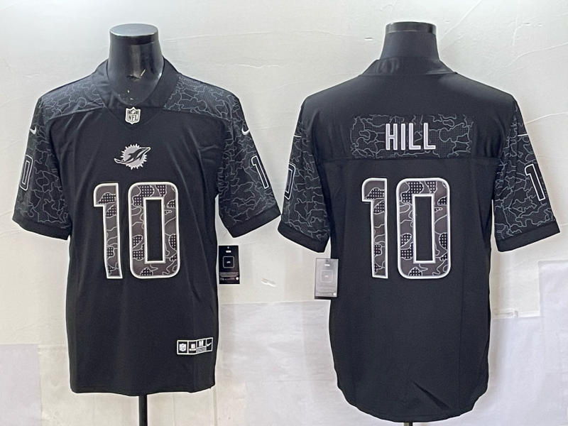 Men 2025 Miami Dolphins10 Hill black Nike NFL Jersey 02->cincinnati bengals->NFL Jersey